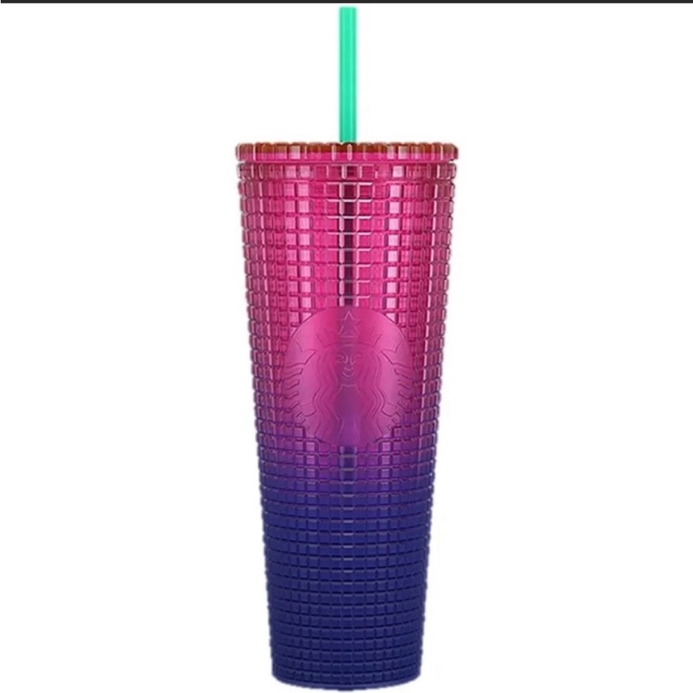 ✨NEVER USED✨Starbucks Summer 2022 Watermelon Pink Purple Grid TumblerVenti 24 oz